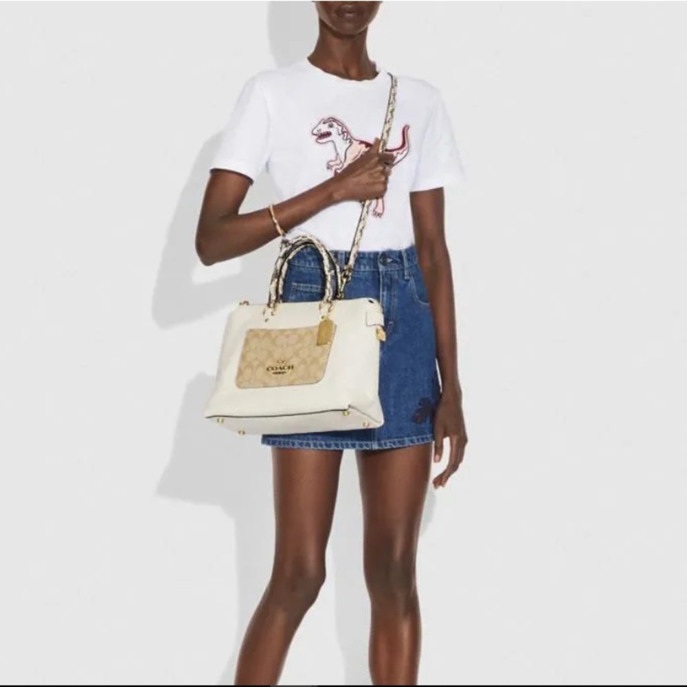 Coach Satchel With Signature Canvas Detail - Picture 8 of 8